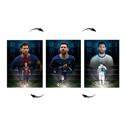 ملصق ليونيل ميسي ثلاثي الأبعاد